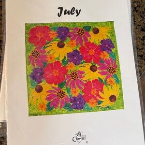Colorful Floral Art quilt pattern. New full size patterns included.